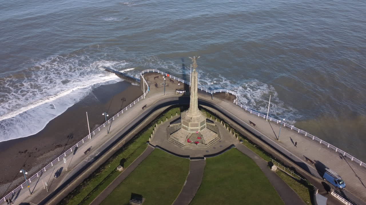 una vista aérea de la ciudad galesa de aberystwyth