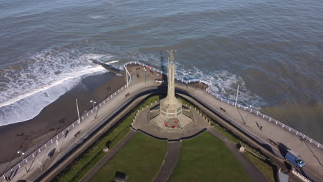 Una-Vista-Aérea-De-La-Ciudad-Galesa-De-Aberystwyth