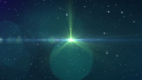 manchas verdes de luz contra un fondo negro