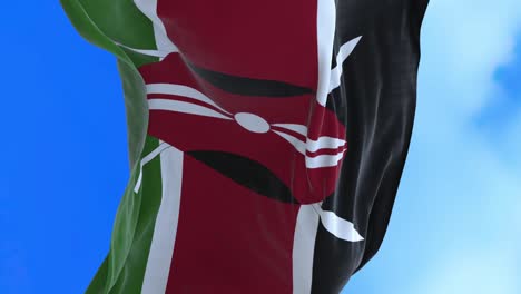 un bucle sin costuras de la bandera de kenia.