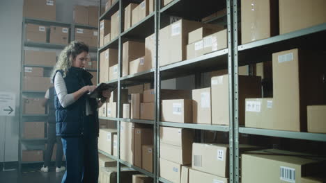 warehouse worker scanning inventory