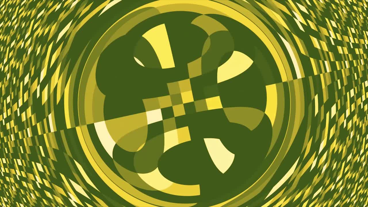 녹색 추상적인 배경, 박이는 원과 사각형, 루프, 많은 녹색 사각형의 진동 디지털 배경, 추상적인 장식, 부드러운 무지개 색상, 무작위적으로 움직이는 블록 배경