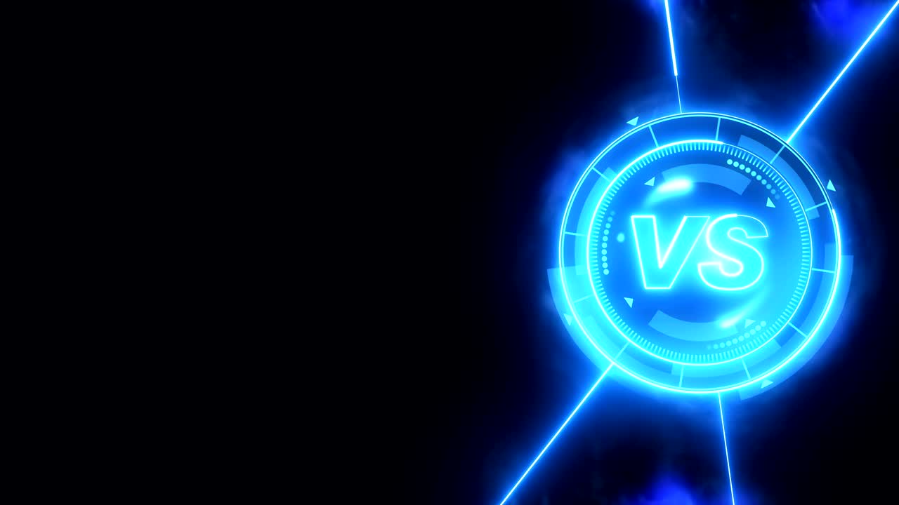 animación de bucle de juego deportivo futurista. contra fondo de lucha. pantalla digital de neón de radar. contra elemento de interfaz de control de juego. competición deportiva de lucha de batalla.