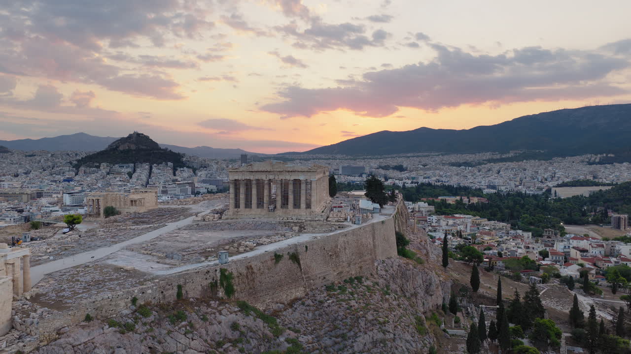그리스 아테네의 아크로폴리스 조감도