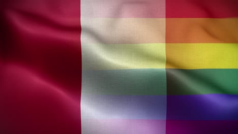 lgbt bandera del peru bucle de fondo 4k