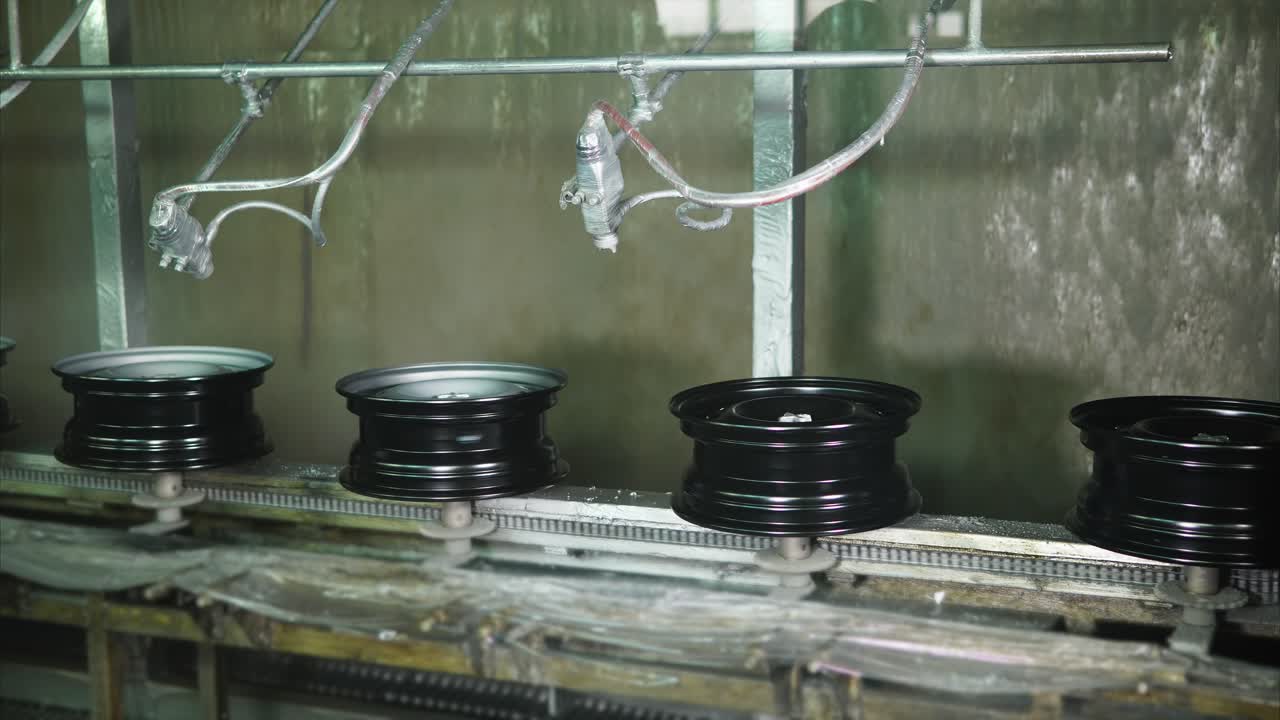 Automated Car Wheel Painting Process