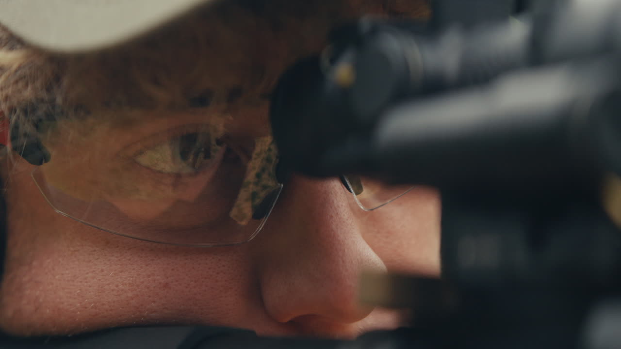 Man aiming with a rifle