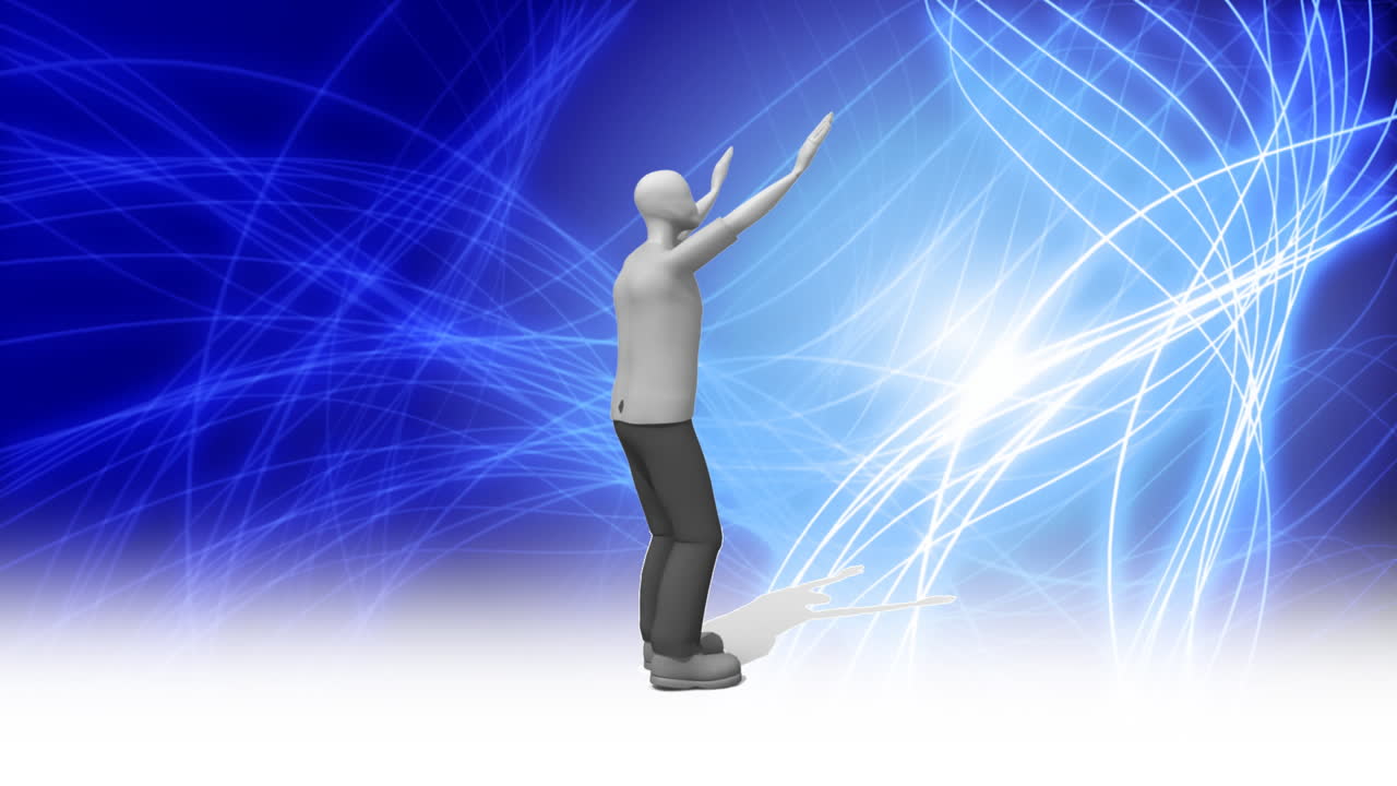 Man showing football game