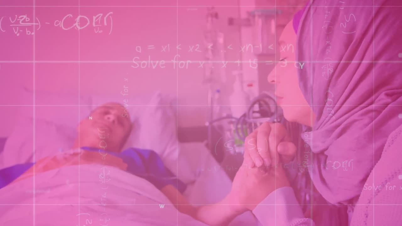 학생들의 학습에 대한 수학 방정식의 애니메이션