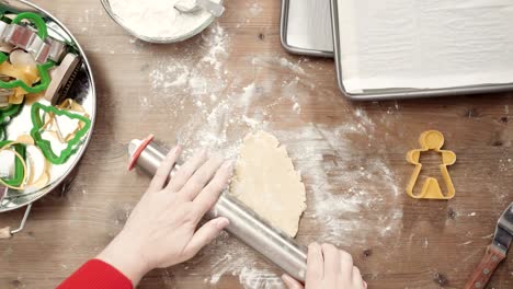 baking sugar cookies for christmas.