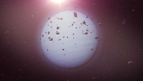 urano en el sistema solar exterior