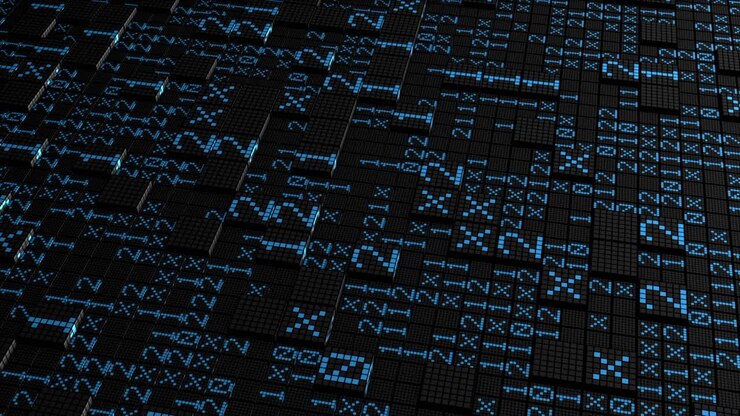 Abstract Digital Pattern with Binary Code