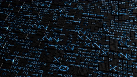 abstract digital pattern with binary code