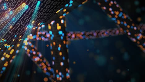 big data cloud computing internet of things iot ai network technology. seamless loop 4k vj background.