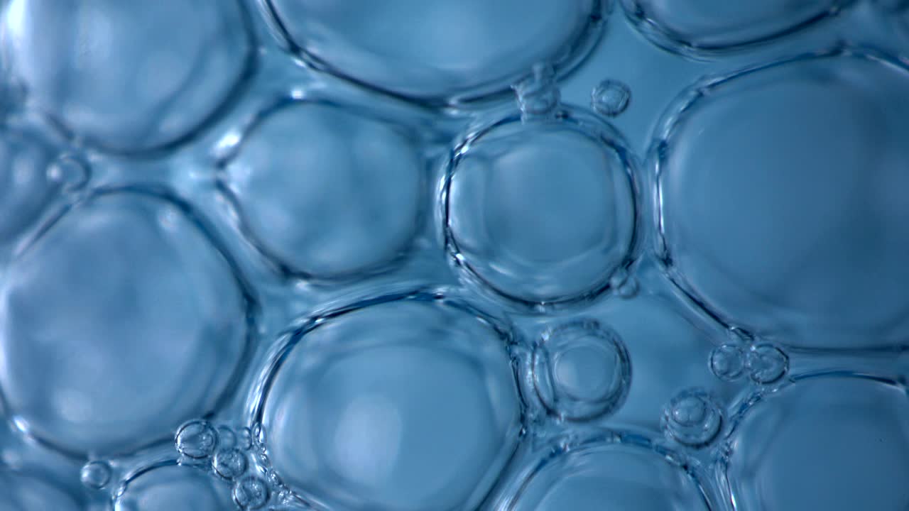 공기 거품, 비누 거품, 물의 표면 긴장, 무지개, 눈부신 비누 거룩, 다채로운 빛 반사, 비디오 효과, 배경, 4k