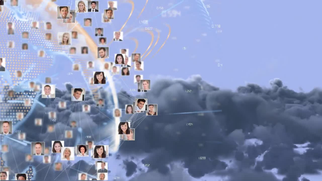 Global networking soaring through the sky