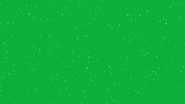Green screen snow falling