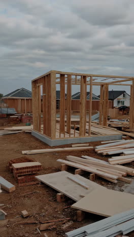 house construction: framing stage