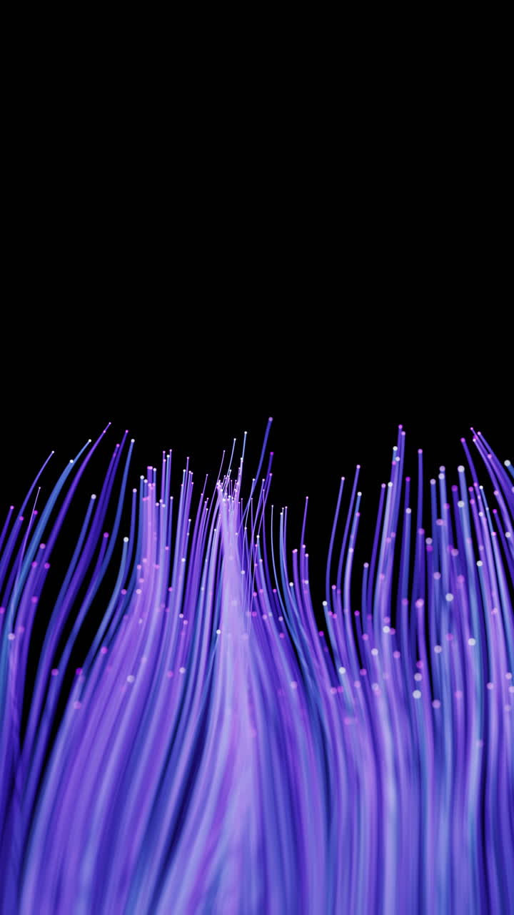 Sfondo con linee curve al neon fluide, rendering 3D