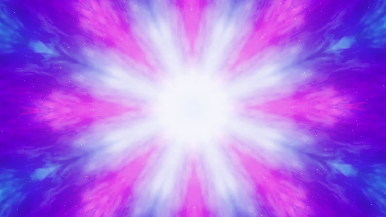 filmati di fiori astratti colorati di natale con animazione frattale. anello senza cuciture 4k. caleidoscopio grunge geometrico con schemi di sequenza. bellissimo sfondo delle vacanze di natale.