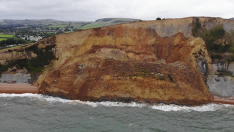 large coastal cliff fall at seatown beach