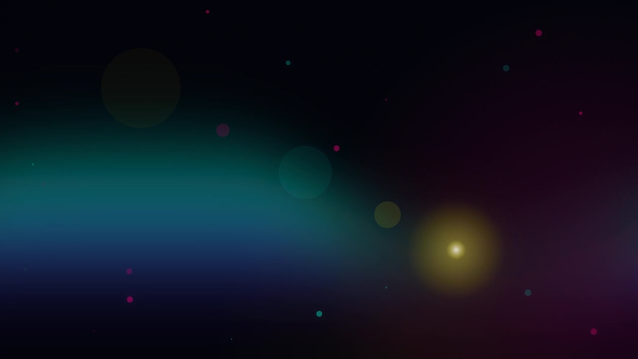 Abstract Motion Background with Glowing Light Particles and Lens Flare