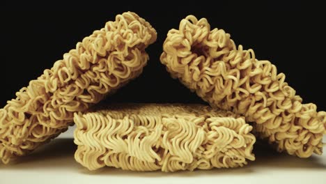 chinese dry noodles stack super macro close-up unique high quality shot 4k slide shoot view