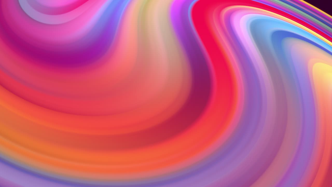 Un gradiente di colori arcobaleno si sposta ciclicamente in loop. È un bellissimo sfondo astratto 4K con animazione in loop senza soluzione di continuità per presentazioni festive o contenuti di tendenza in stile motion design.