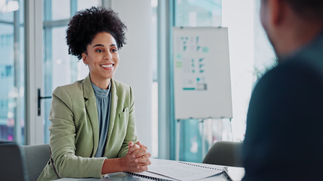 Business meeting and job interview