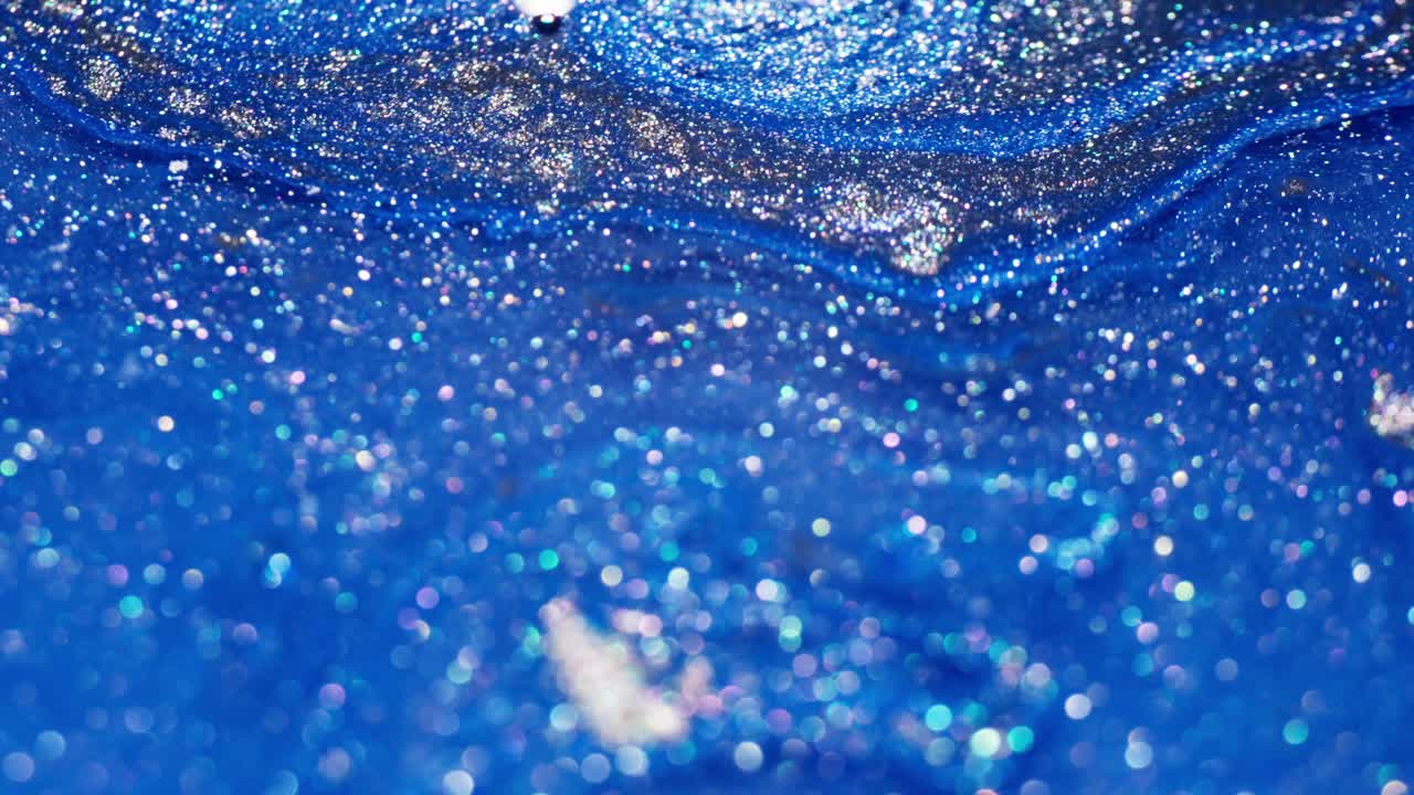 Hypnotic Swirls of Pigment in Tranquil Ink Meditation, blue skyline animation vintage