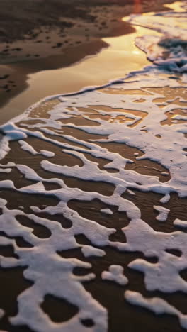 sunset beach foam