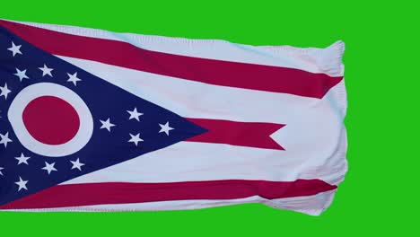 bandera de ohio en pantalla verde. perfecto para su propio fondo usando pantalla verde. renderización 3d