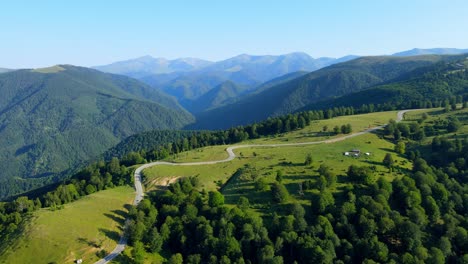 aerial drone footage of a romanian mountain road – transalpina