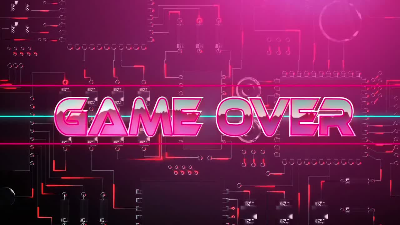 게임 화면 위의 분홍색 게임