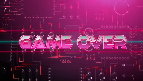 pink game over game screen