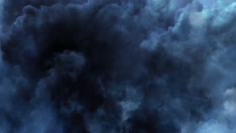 there was a thunderstorm inside the dark cumulus cloud
