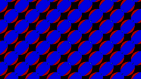 patrón de video gráfico 2d que se mueve hacia la parte inferior derecha con zoom, compuesto de diseños y formas con texturas multicolores.