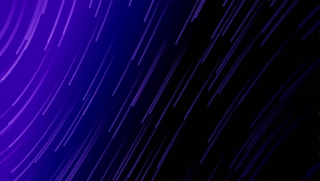 Animation-of-glowing-lights-trail-against-purple-background