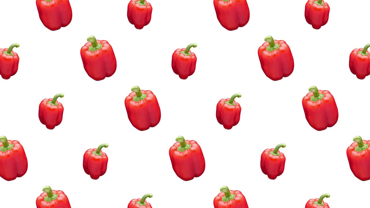 달한 고추 애니메이션 배경: 알파 채널의 비디오