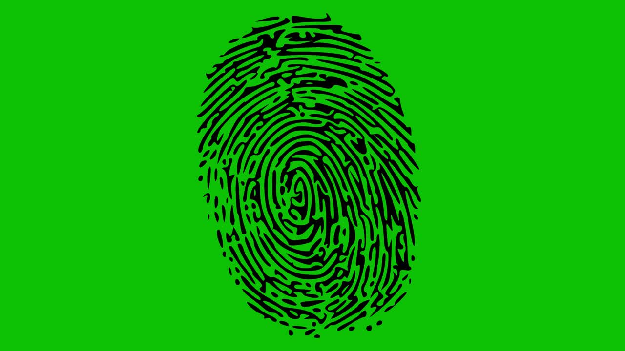 Various Fingerprints Running on Green Screen