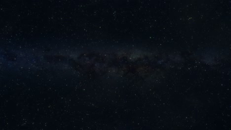 volando a través de un denso campo estelar en las profundidades del espacio hacia el núcleo galáctico