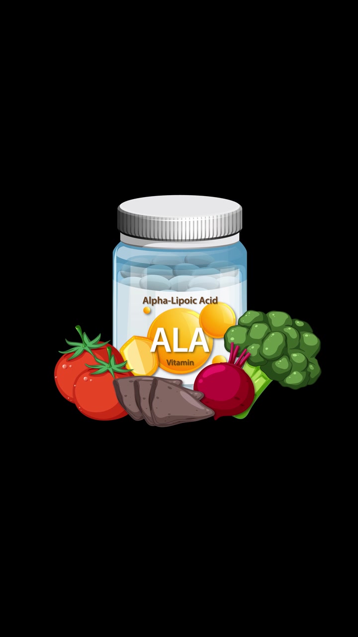 Vitamin bottle gradually surrounded by tomatoes, beets, broccoli, and vegetables on black background