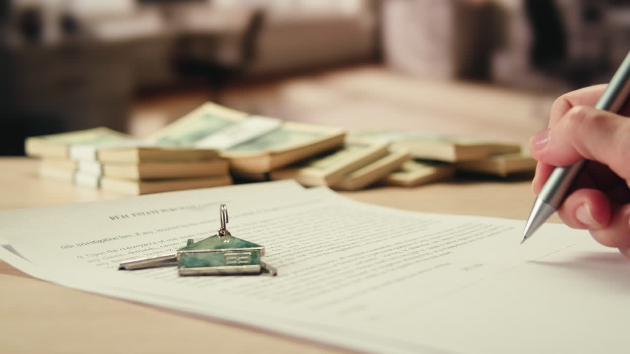Firma del contrato de compraventa de bienes raíces