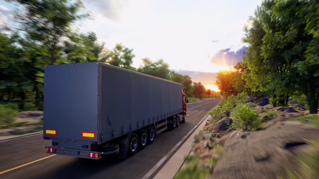 Truck On Road, Freight Transportation, Mode Of Transport, Transportation, Truck