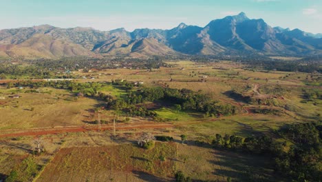 aerial view of the morogoro town in  tanzania