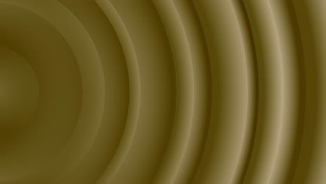 las ondas animadas del círculo dorado se mueven lentamente de izquierda a derecha