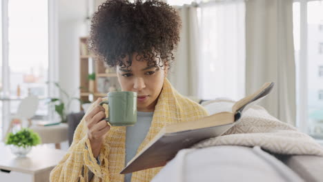 curious woman reading story book