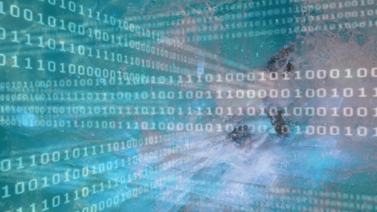 una pareja saltando al agua