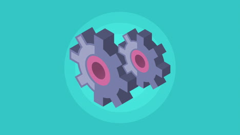 gears settings machine animation