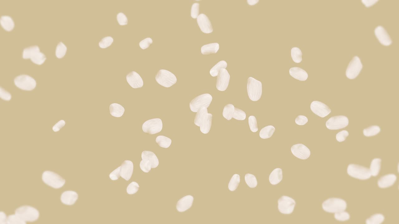 갈색 배경에 많은 을 날려. . 은. 채식주의자. 건강한 음식.  회전의 3d 루프 애니메이션.